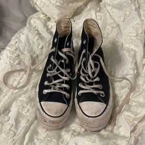 Black high top converse